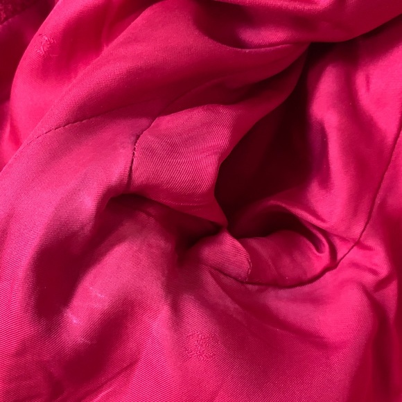 Vintage CHANEL 1998 Red Tweed 2 Piece Jacket Skirt Set Size‎ 46 - Picture 9 of 15